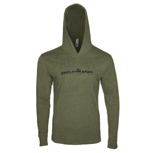 Mountain Hoodie Green Shield Arms