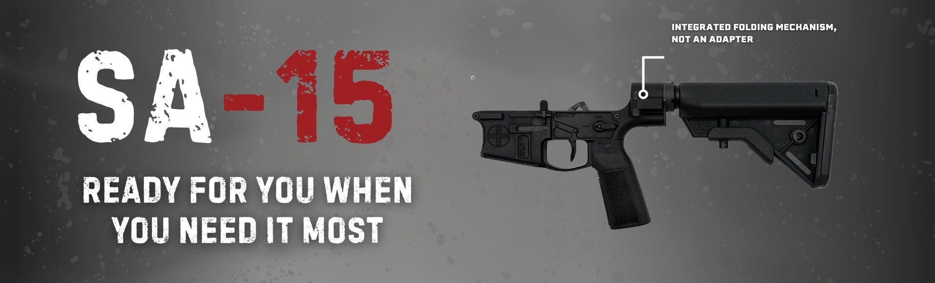 SA-15 Folding Lower Receiver — Integrated Folding Mechanism, Not An Adapter