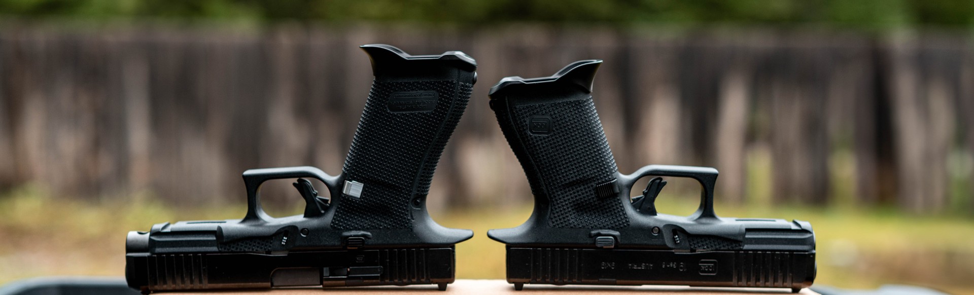 Shield Arms Carry and Premium magwells installed on Glock pistols