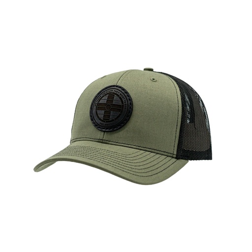 Olive Green Shield Trucker Hat